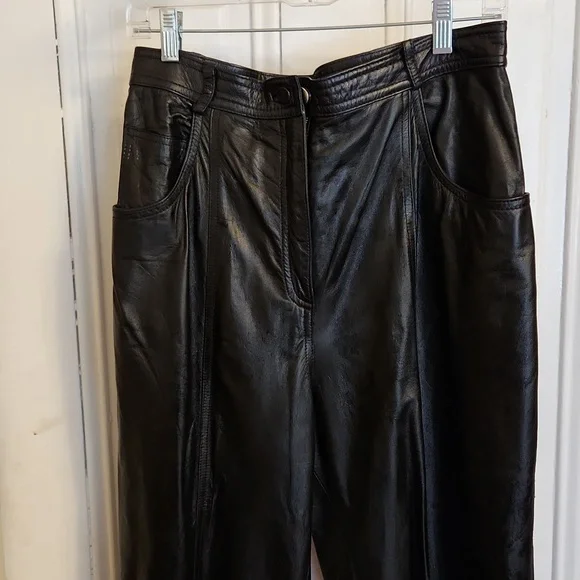 Black Leather Pants - Picture 1 of 7